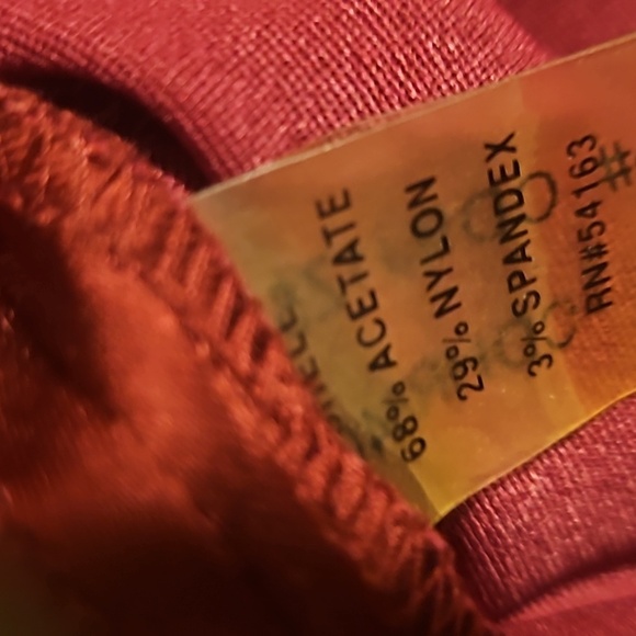 Calvin Klein Dark Red Wine Satin Dress Formal Gown Sz. 10 - Picture 6 of 10